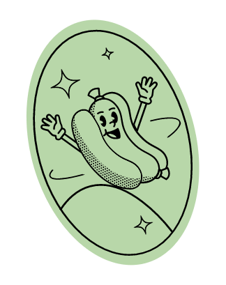 Hotdog Badge