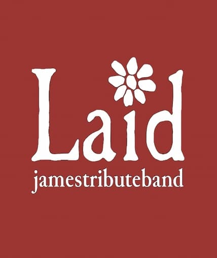 Graphic shows a a flower with text that says 'Laid jamestributeband'