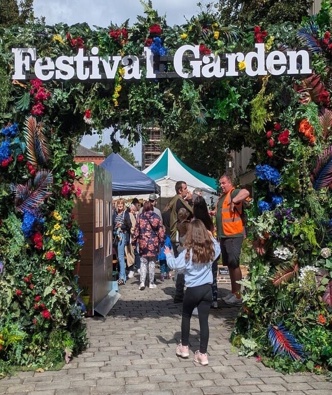 Entrance to the Festival Garden at Bolton Food and Drink Festival 2024