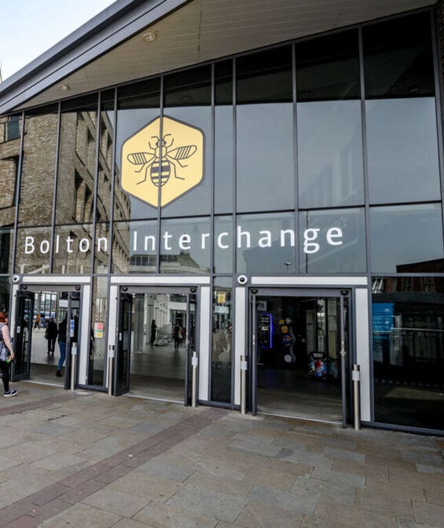 Entrance to Bolton Interchange