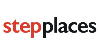 Graphic that shows stepplaces logo and text below that says 'creating places people love'